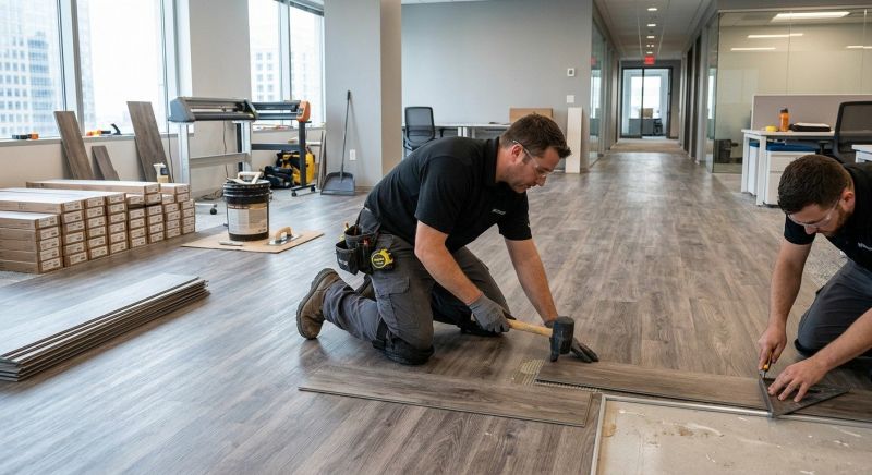 Our team working on Flooring Service projects in Warsaw, IN