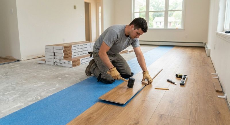 Luxury Vinyl Tile Installation in Silver Lake, IN